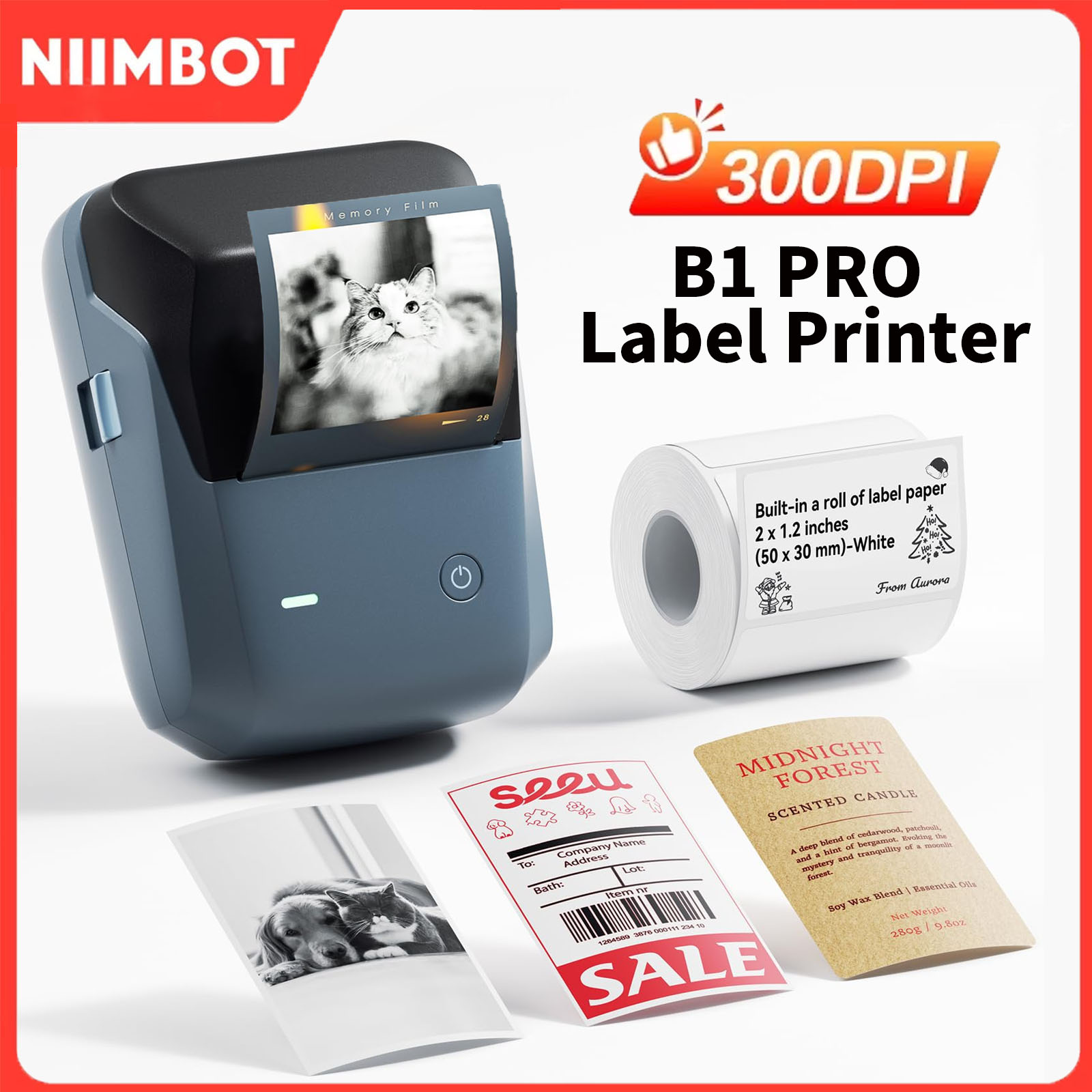 Commercial Printing Network - Niimbot B1/B1PRO 라벨 프린터 200/300 DPI