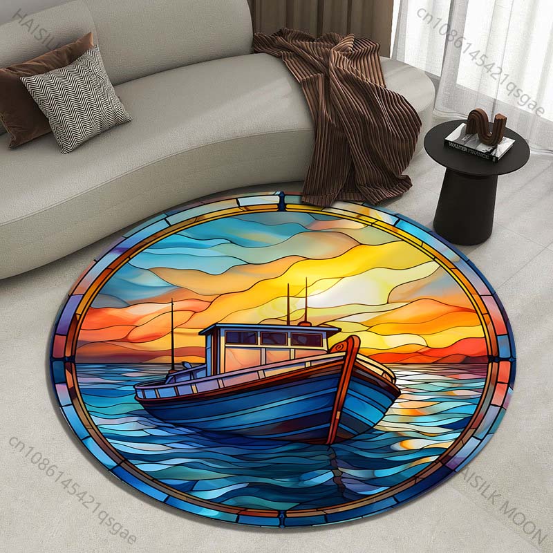 Commercial Glass Printing - 다양한 크기의 일몰 시경의 스테인드 글라스