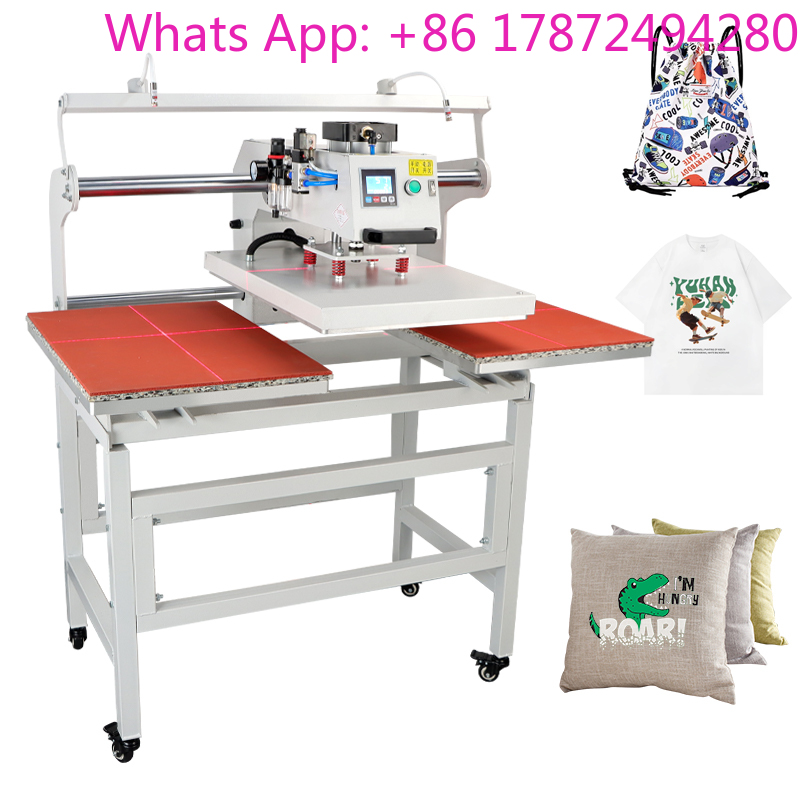Commercial Printing Machine For Shirts - 듀얼 전기 슬라이드 열 프레스 기계,