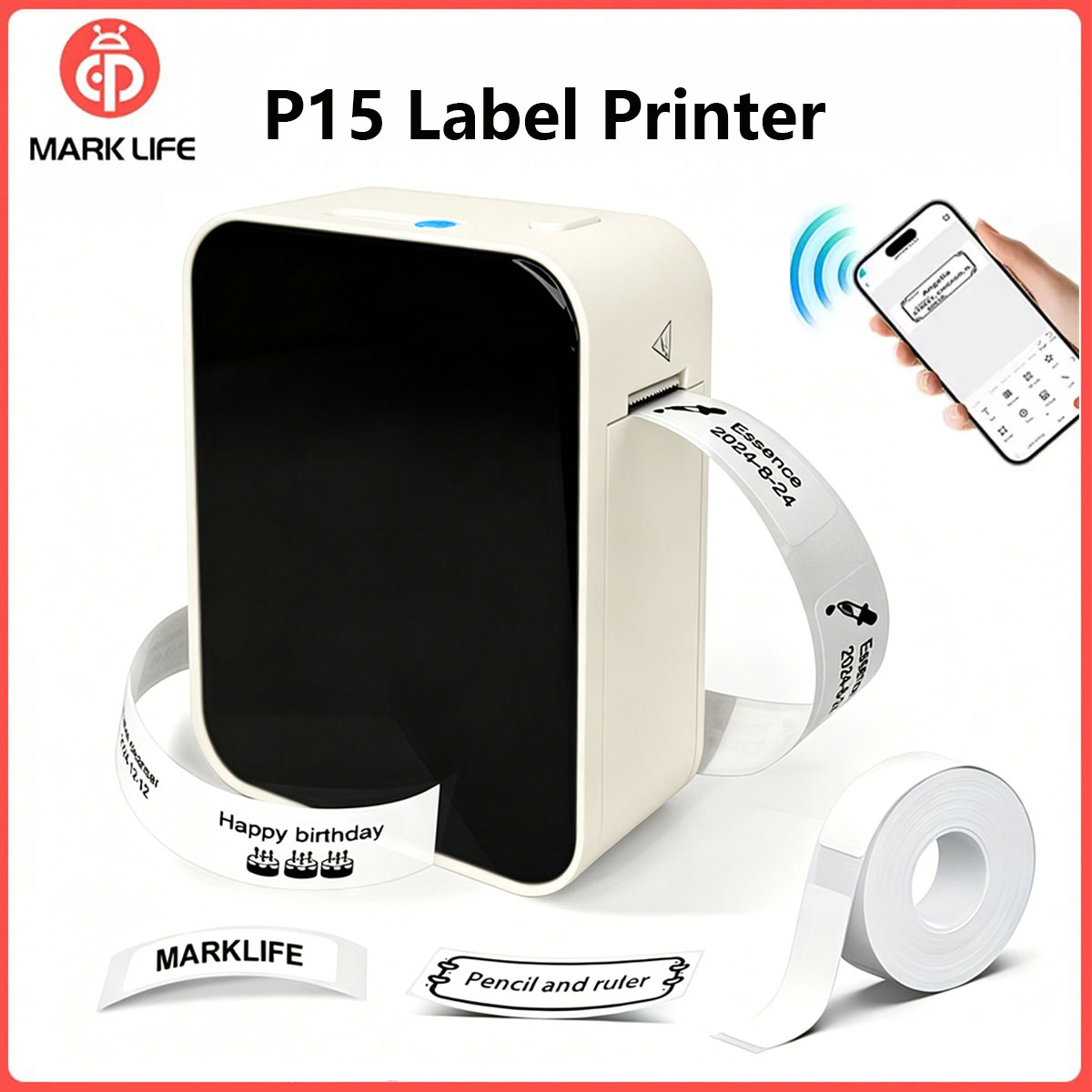 Commercial Printing Network - Marklife P15 라벨 프린터 휴대용 열전사